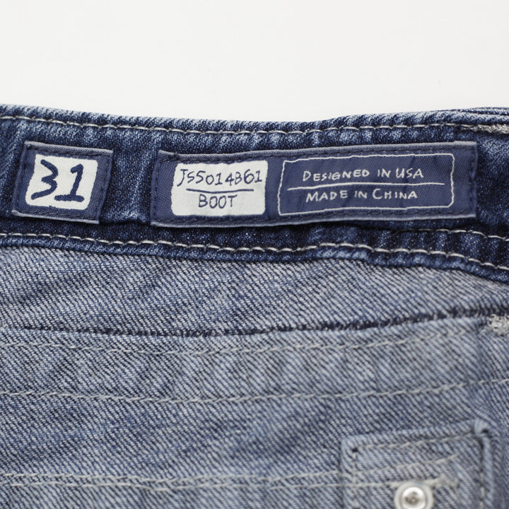 Y2K Ladies Miss Me Bootcut Jeans Wash Stretch Thick Stitch Denim