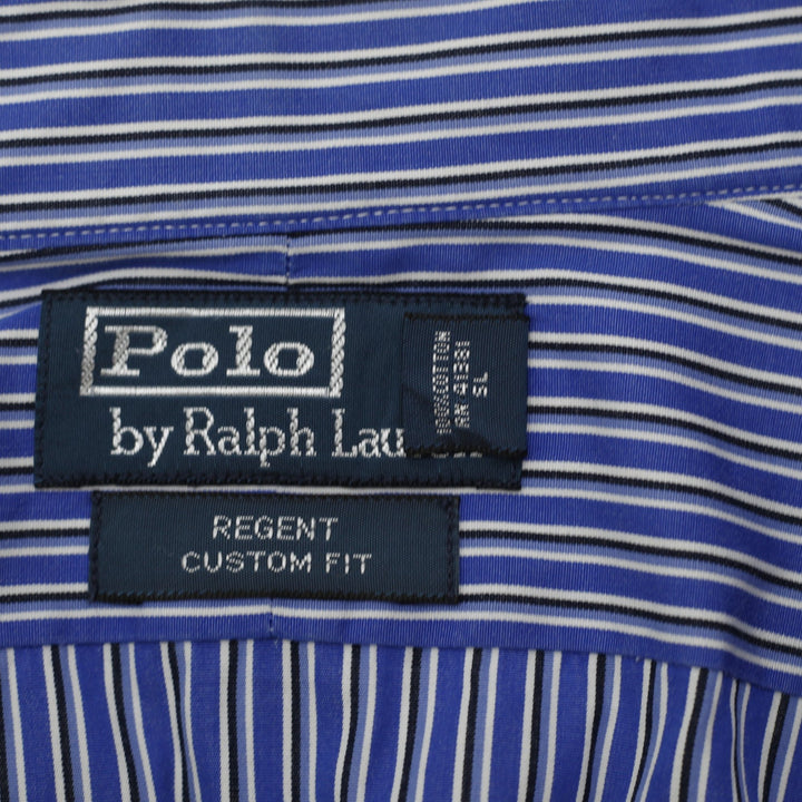 Mens Polo Ralph Lauren Regent Custom Fit Striped Button Down Shirt Size 15 1/2