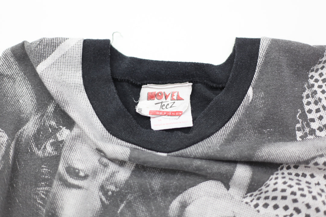 Vintage Beverly Hills 90210 T-Shirt Single Stitch Black Novel Teez One Size | Migration_T-Shirts UAENAT40 - B | Fashion Rerun