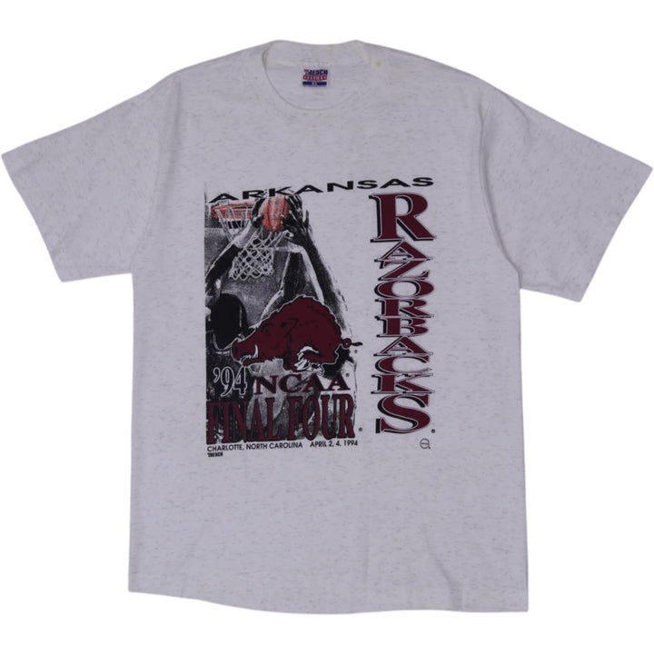 Vintage 1994 Arkansas Razorbacks T-Shirt NCAA Final Four Trench Ultra USA XL