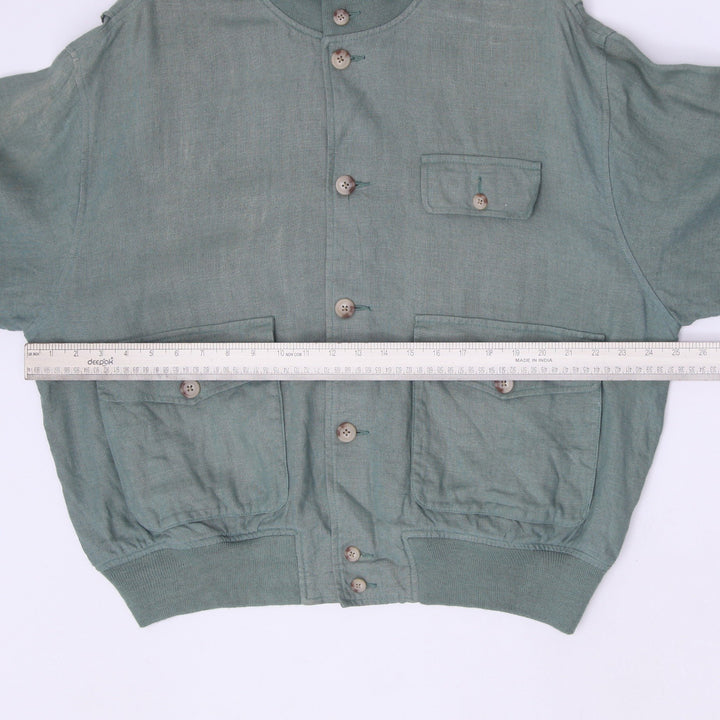 Vintage Vintage 90s Ralph Lauren  100% Linen Flight Jacket Size L