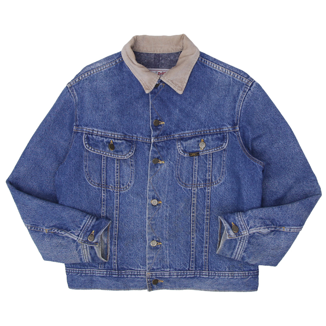 Shop Vintage Lee Storm Rider Blanket Lined Denim Jacket Size