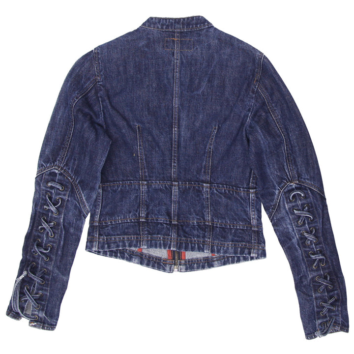 Ladies Alcott Vintage Wash Zipper Denim Jacket