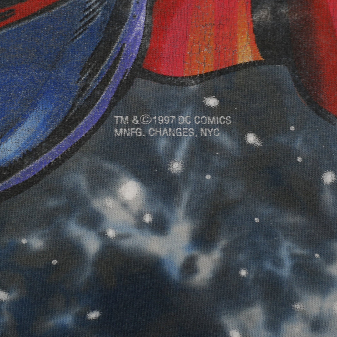 Vintage Changes 1997 DC Comics Superman Tie-Dye Single Stitch T-Shirt Made In USA | Migration_T-Shirts - Deta | Fashion Rerun