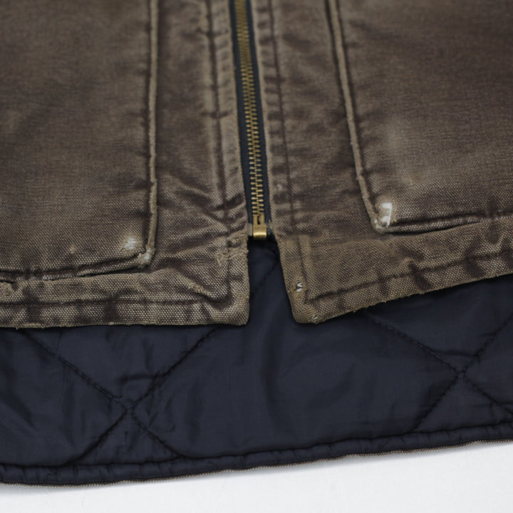 Vintage 90s Carhartt Quilt Lined Canvas Vest Made in USA Size L | Migration_Vests WW Collection - Back View | Fashion Rerun