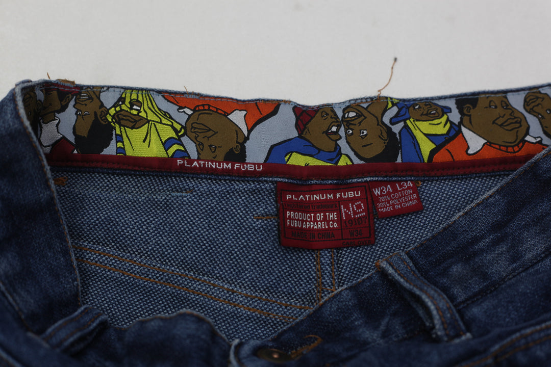 Y2K Mens Platinum Fubu Jeans