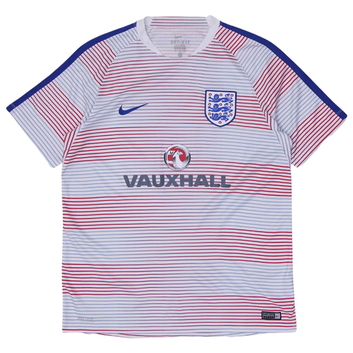 Mens Nike England Flash 2016 2017 Pre Match Football Shirt Soccer Jersey