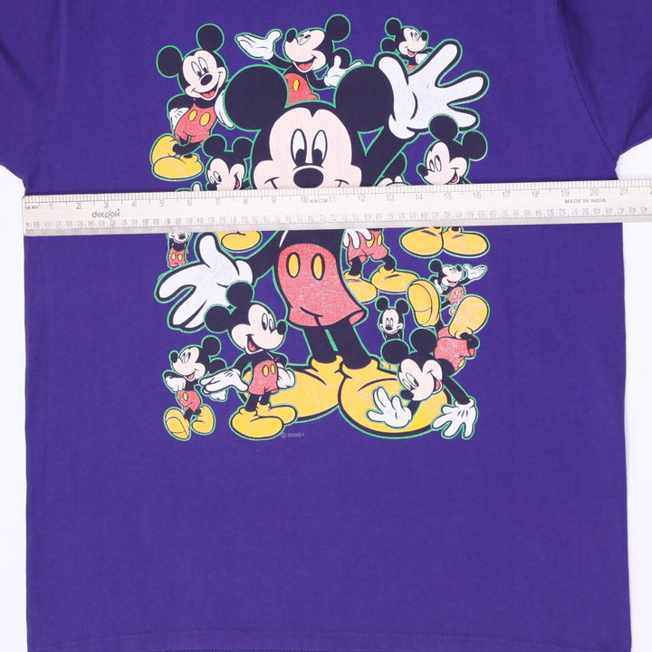 Vintage 90s Mickey Unlimited All Over Print Graphic T-Shirt Purple Size L