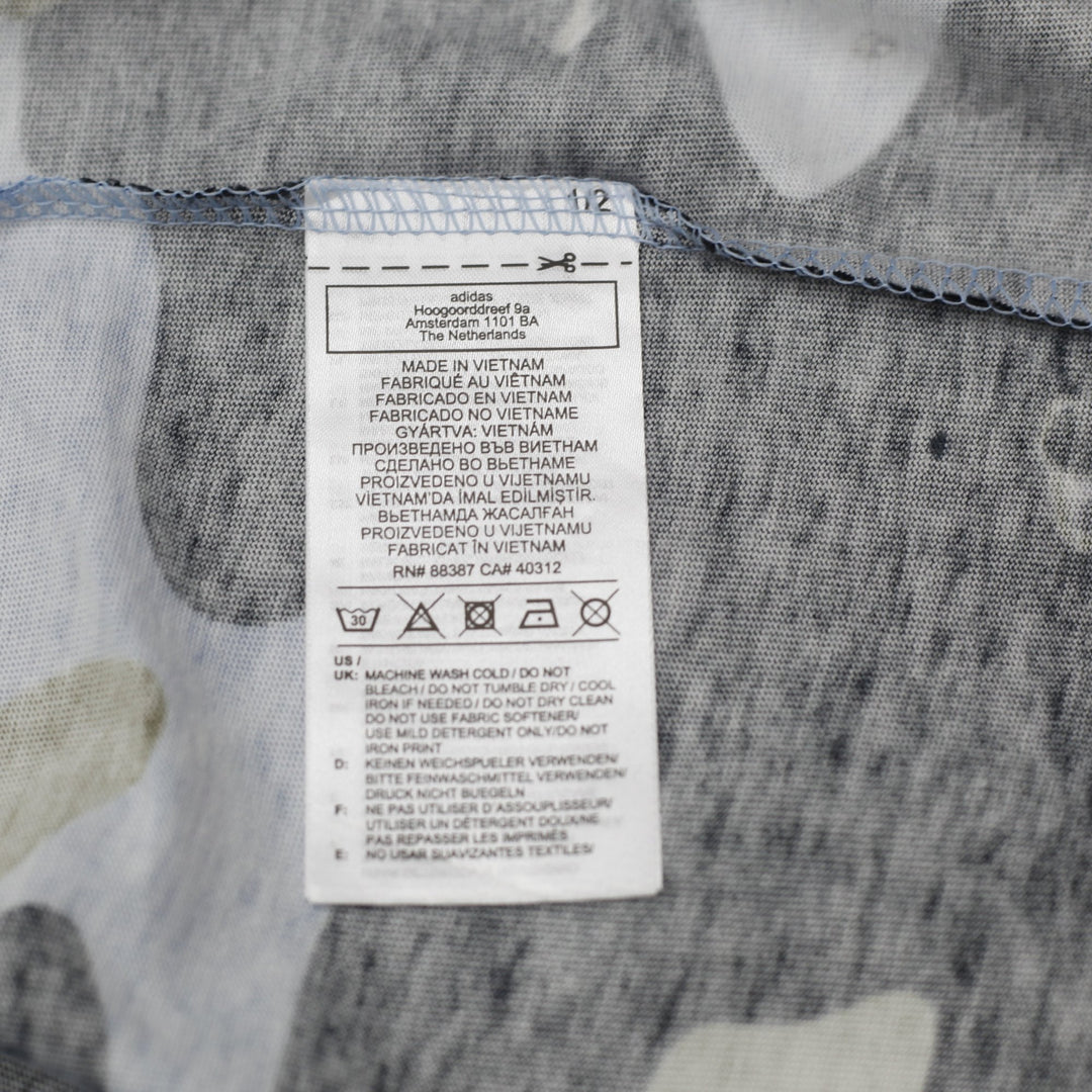 Mens Adidas Camo AOP Light Blue Camouflage Graphic T-Shirt Size M