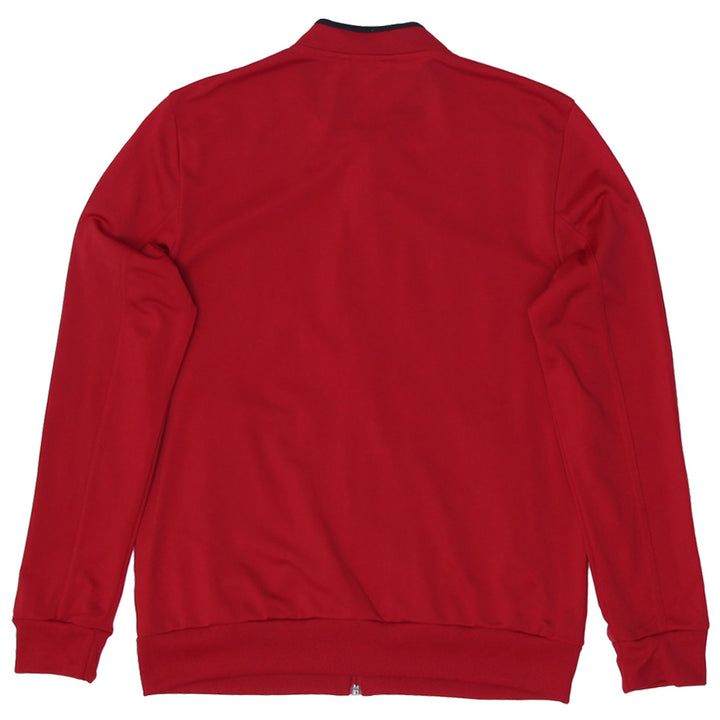 Mens Embroidered Adidas Logo Red Zipper Jacket