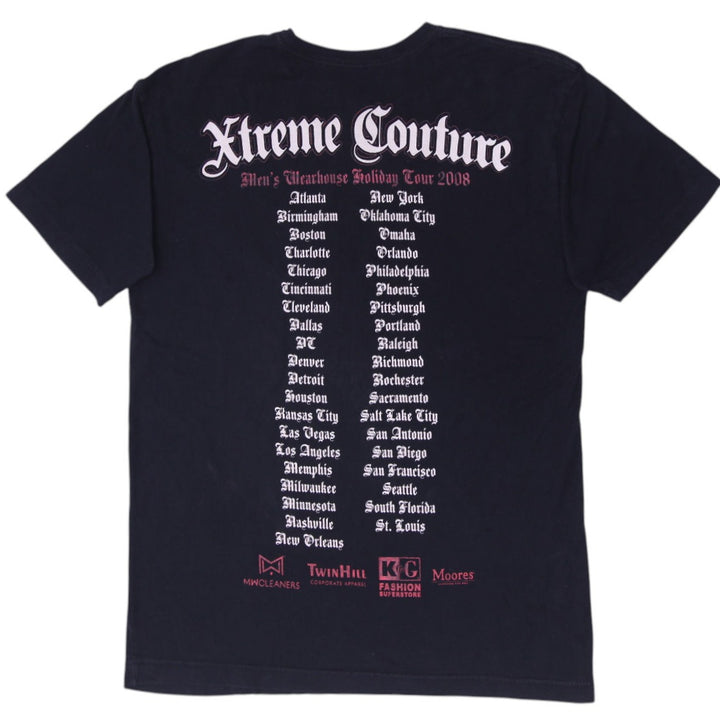 Y2K Mens Xtreme Couture Wearhouse Holiday Tour 2008 T-Shirt Size L
