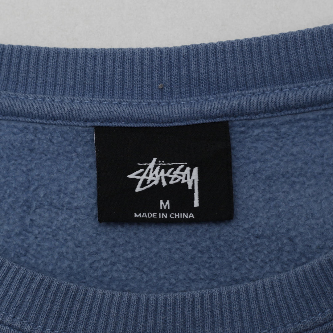 Stussy Blue Graphic Crewneck Sweatshirt Size M | Migration_Sweatshirts SW COLLECTION - Back View | Fashion Rerun
