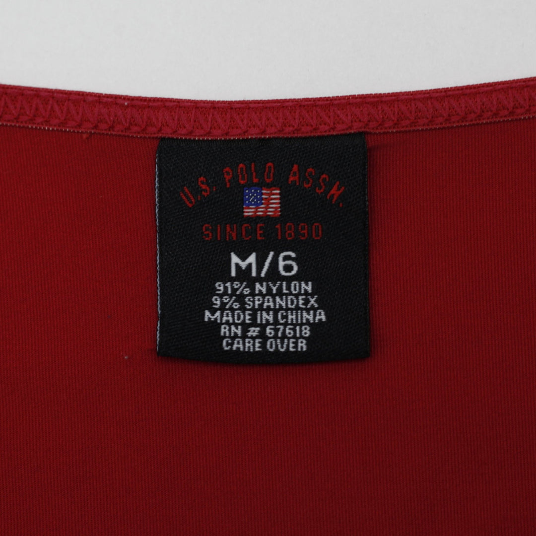 Y2K Ladies US Polo Assn Spaghetti Strap Cami Tank Top with Chest Graphic Logo