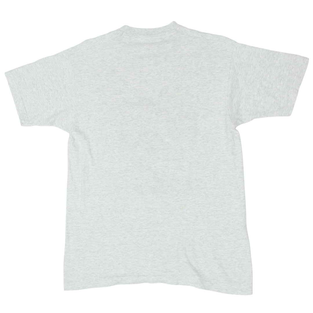 Vintage NFL Los Angeles Raiders T-Shirt Single Stitch Gray Fruit of the Loom L