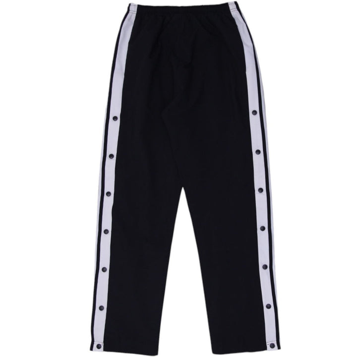 Vintage Mens Adidas Track Pants Black Snap Button Polyester