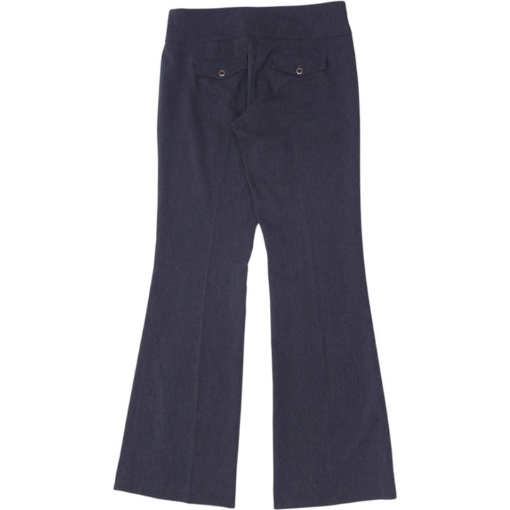 Y2K Ladies Suzy Shier Belted Flared Gray Pants | Migration_Jeans & Pants - Side View | Fashion Rerun