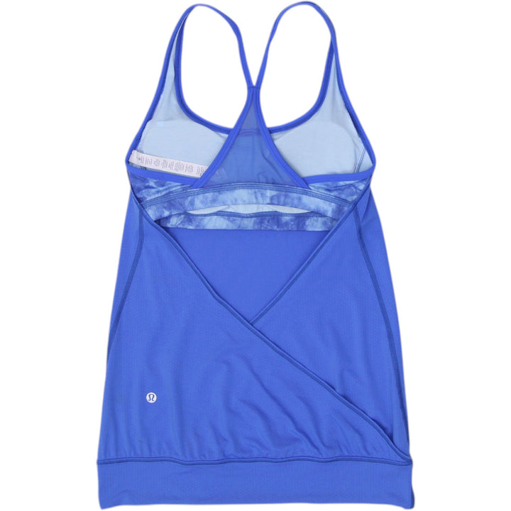 Ladies Lululemon No Limit Tank Top Blue Built-In Bra Racerback Size 4
