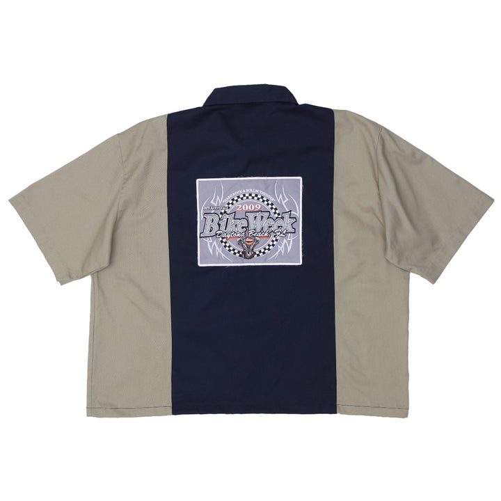 Dickies Men's 2009 Daytona Beach Bike Week Work Shirt - Navy/Khaki, Button-Down - Fashion Rerun Vintage Migration_Shirt