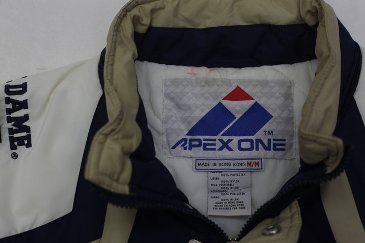 Vintage Notre Dame Fighting Irish Apex One Puffer Coat Jacket Mens