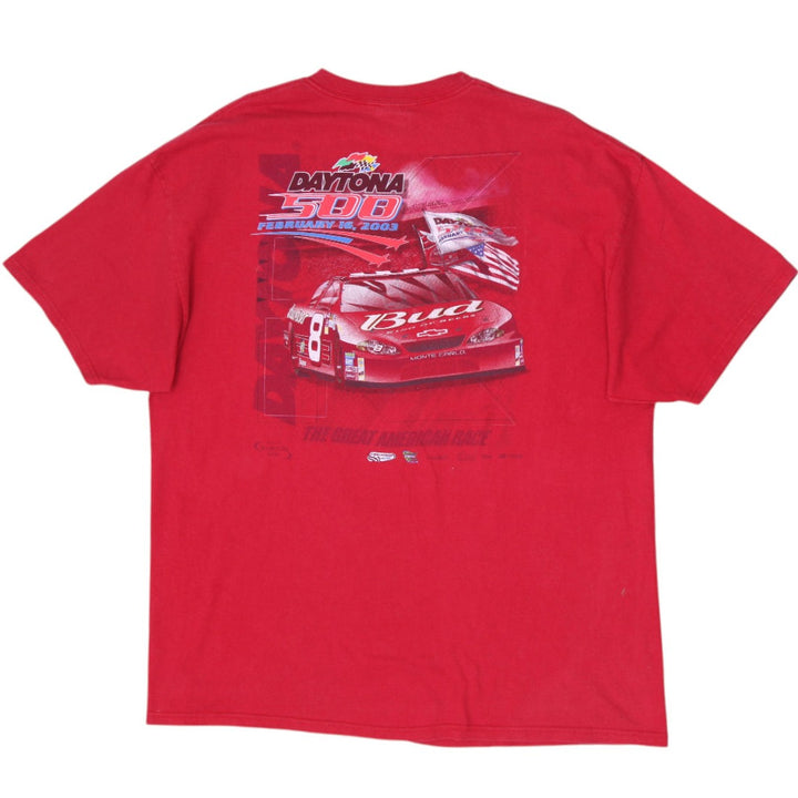 Vintage Daytona 500 Dale Earnhardt Jr 8 Red Racing T-Shirt Size XL