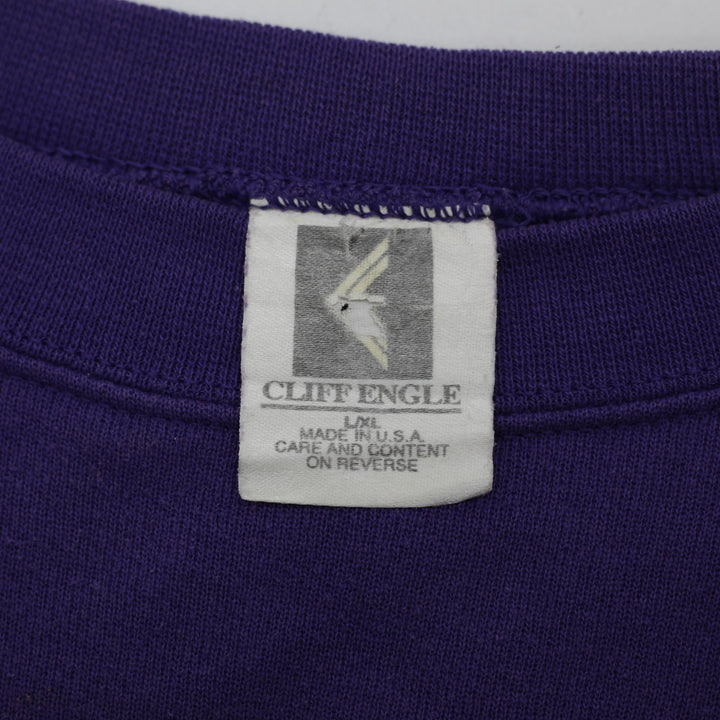 Vintage 80s Cliff Engle Minnesota Vikings Sweatshirt USA Made Size L/XL