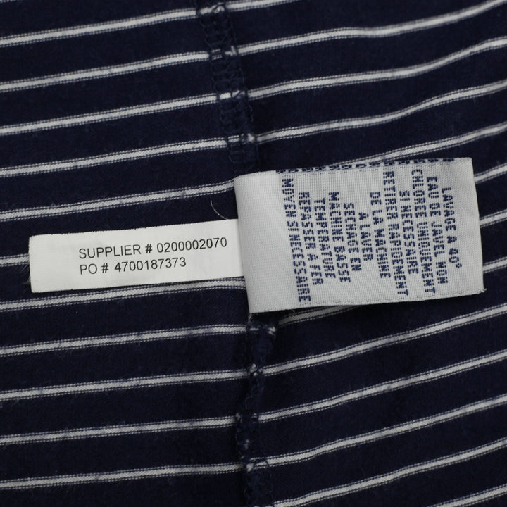 Mens Polo Ralph Lauren Navy & White Striped Pima Cotton Polo T-Shirt Size M