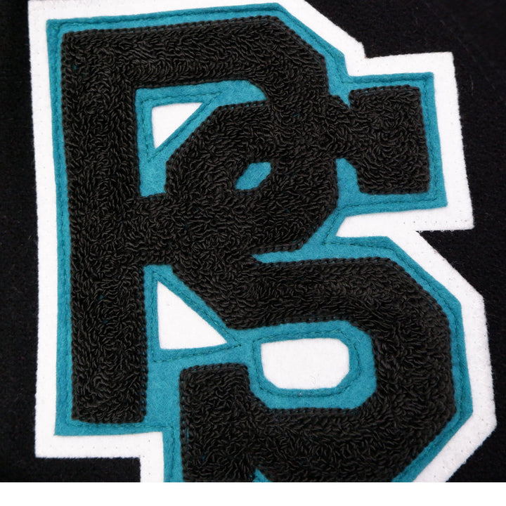 Vintage Womens Holloway Varsity Jacket Black Embroidered Plymouth South