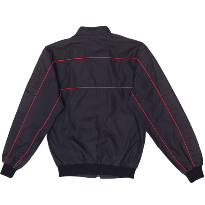 Vintage 90s Mens Modern Headwear Black Snap-on Racing Jacket Size S | Migration_Jackets - Side View | Fashion Rerun