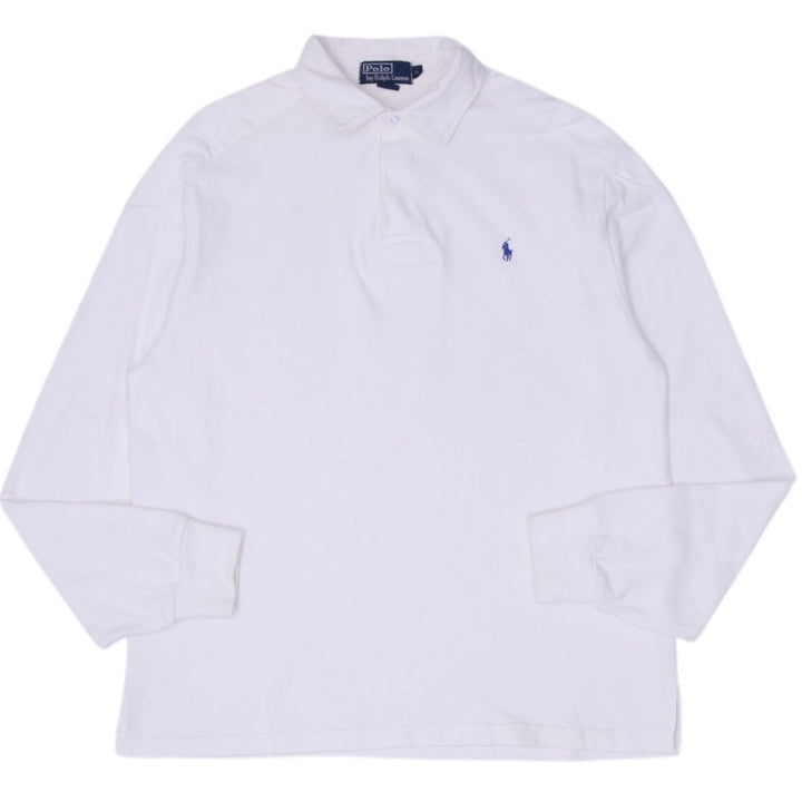 Vintage Polo By Ralph Lauren Long Sleeve Polo White Cotton Classic