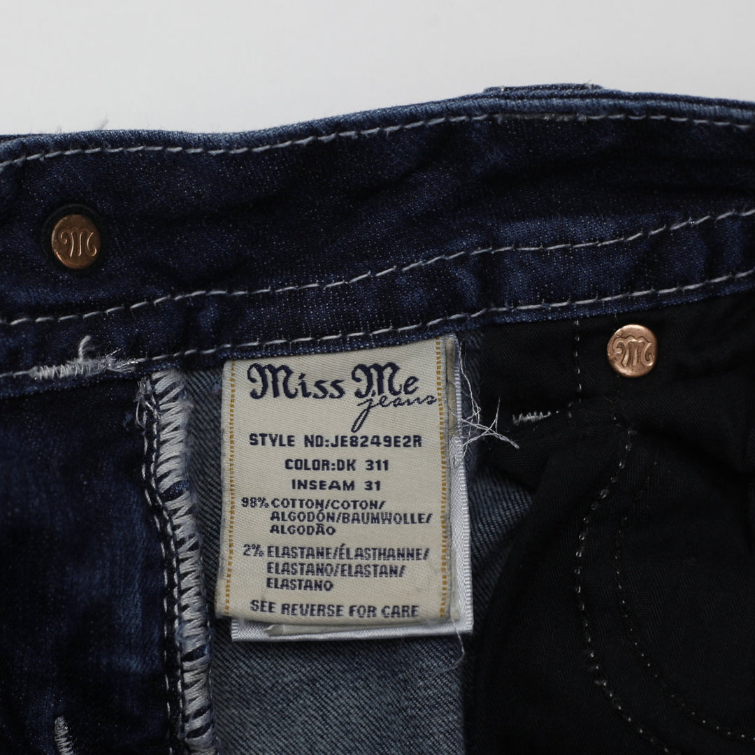 Y2K Ladies Miss Me Sequined Mid-Rise Denim Jeans Size 26 | Migration_Jeans - Detail View | Fashion Rerun