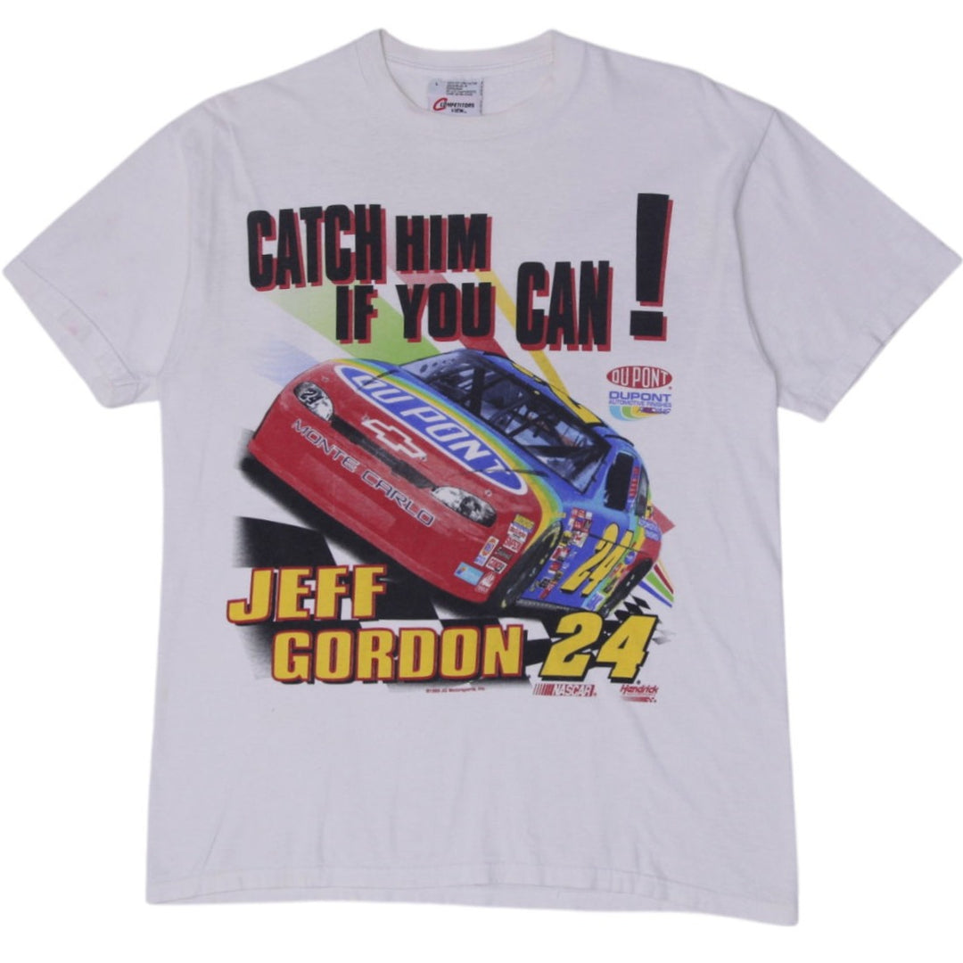 Vintage Jeff Gordon NASCAR "Catch Him If You Can" Graphic T-Shirt L | Migration_T-Shirts | Fashion Rerun