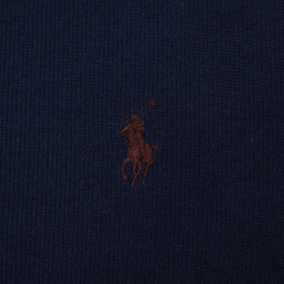 Vintage Mens Polo Ralph Lauren Navy 1/4 Zip Cotton Knitwear Sweater Size L | Migration_Knitwear & Sweaters - | Fashion Rerun
