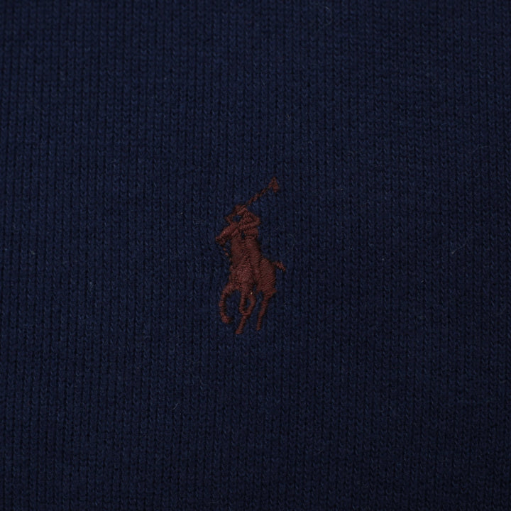 Vintage Mens Polo Ralph Lauren Navy 1/4 Zip Cotton Knitwear Sweater Size L | Migration_Knitwear & Sweaters - | Fashion Rerun