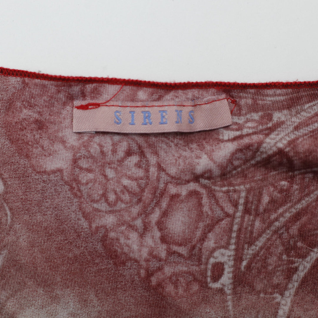 Y2K Paisley Mesh Tank Top Size XS | Migration_Y2K Tops - Back View | Fashion Rerun