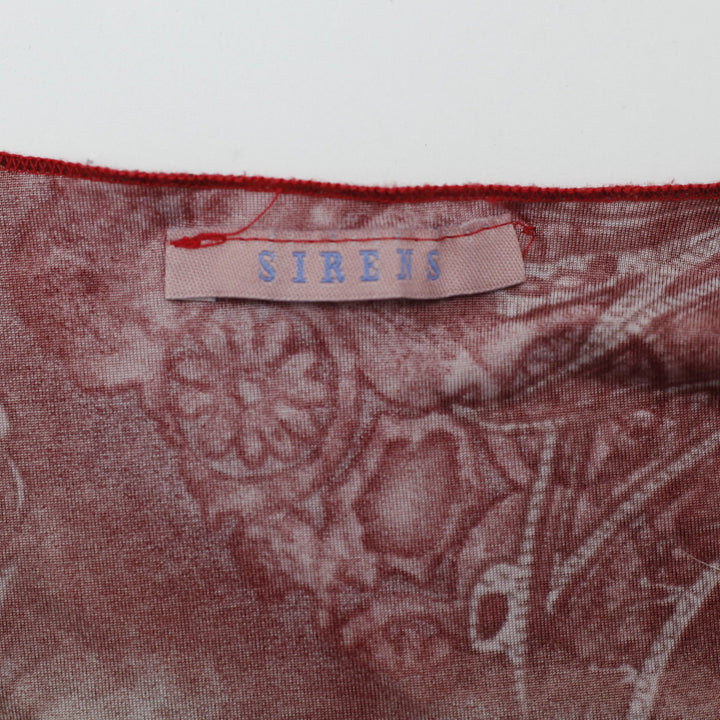 Y2K Paisley Mesh Tank Top Size XS | Migration_Y2K Tops - Back View | Fashion Rerun