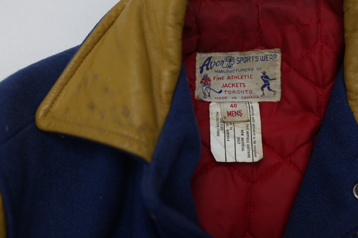 Vintage Avon Sportswear Wool Varsity Leather Sleeve Jacket - Fashion Rerun Vintage Migration_Jacket