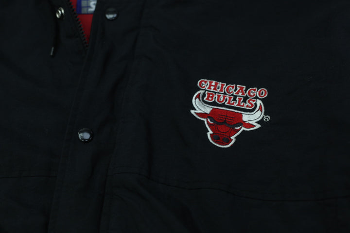Vintage Chicago Bulls Starter Puffer Hooded Jacket 90s NBA