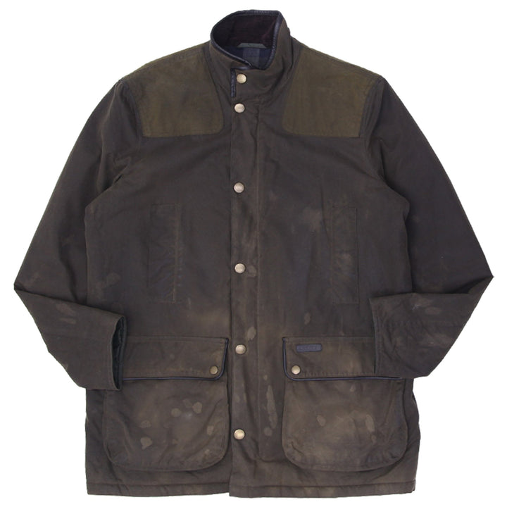Mens Barbour Hartlington Wax Button Jacket Olive | Migration_Jackets UAENAT20 | Fashion Rerun
