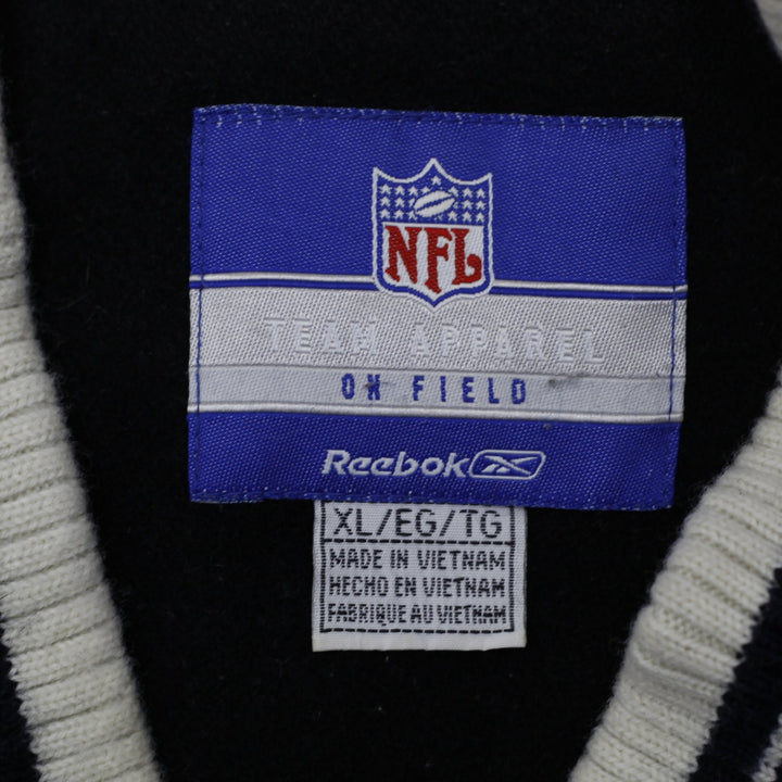 Vintage 90s Reebok NFL Minnesota Vikings Football Varsity Jacket Size XL | Migration_Jackets - Back View | Fashion Rerun
