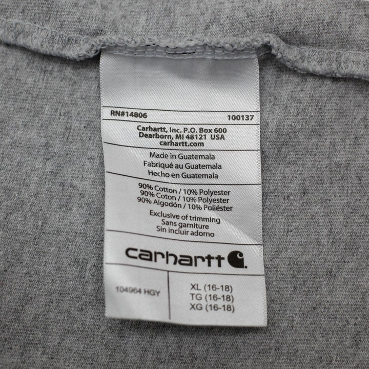 YOUTH BOYS Carhartt Long Sleeve T-Shirt Size XL