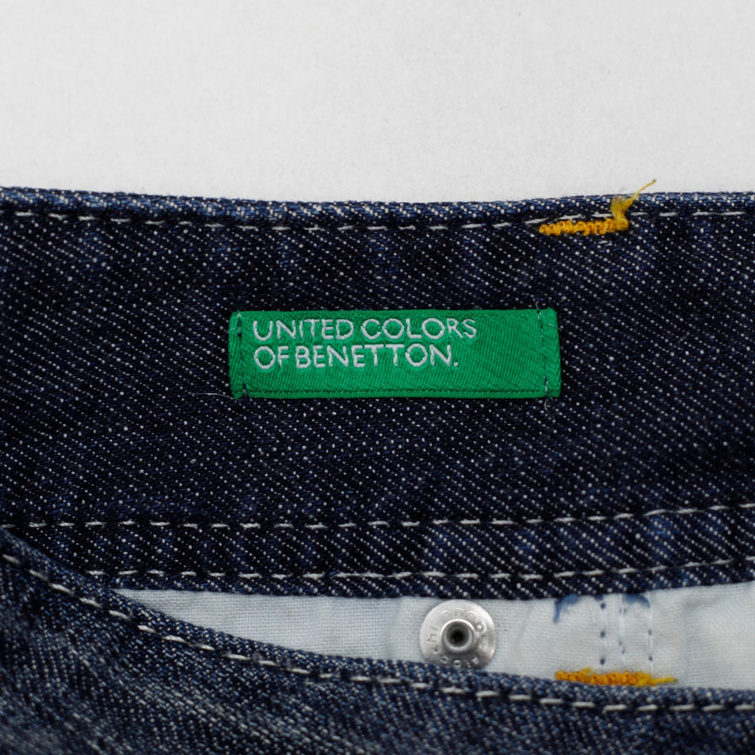 Y2K Ladies United Colors of Benetton Mini Style Denim Skirt Size S | Migration_Skirts - Back View | Fashion Rerun