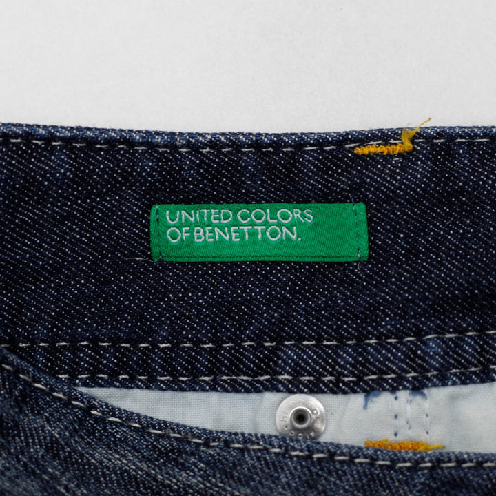 Y2K Ladies United Colors of Benetton Mini Style Denim Skirt Size S | Migration_Skirts - Back View | Fashion Rerun