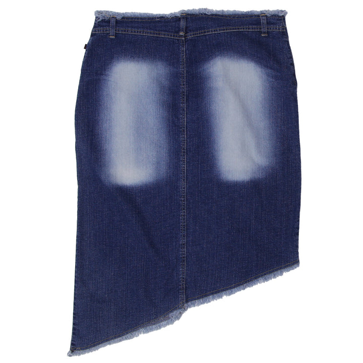 Y2K Ladies Jalate Acid Washed Denim Midi Skirt - Fashion Rerun Vintage Migration_Skirt