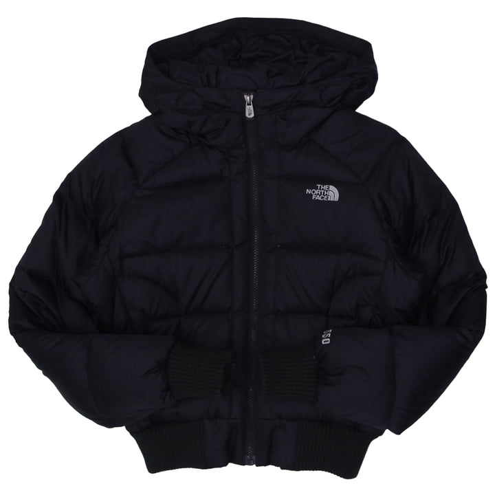 Ladies The North Face F09 550 Puffer Hooded Zip Up Crop Jacket