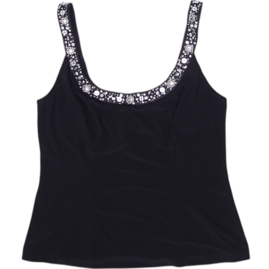 Y2K Ladies Beaded Neckline Tank Top Size S | Migration_Y2K Tops | Fashion Rerun