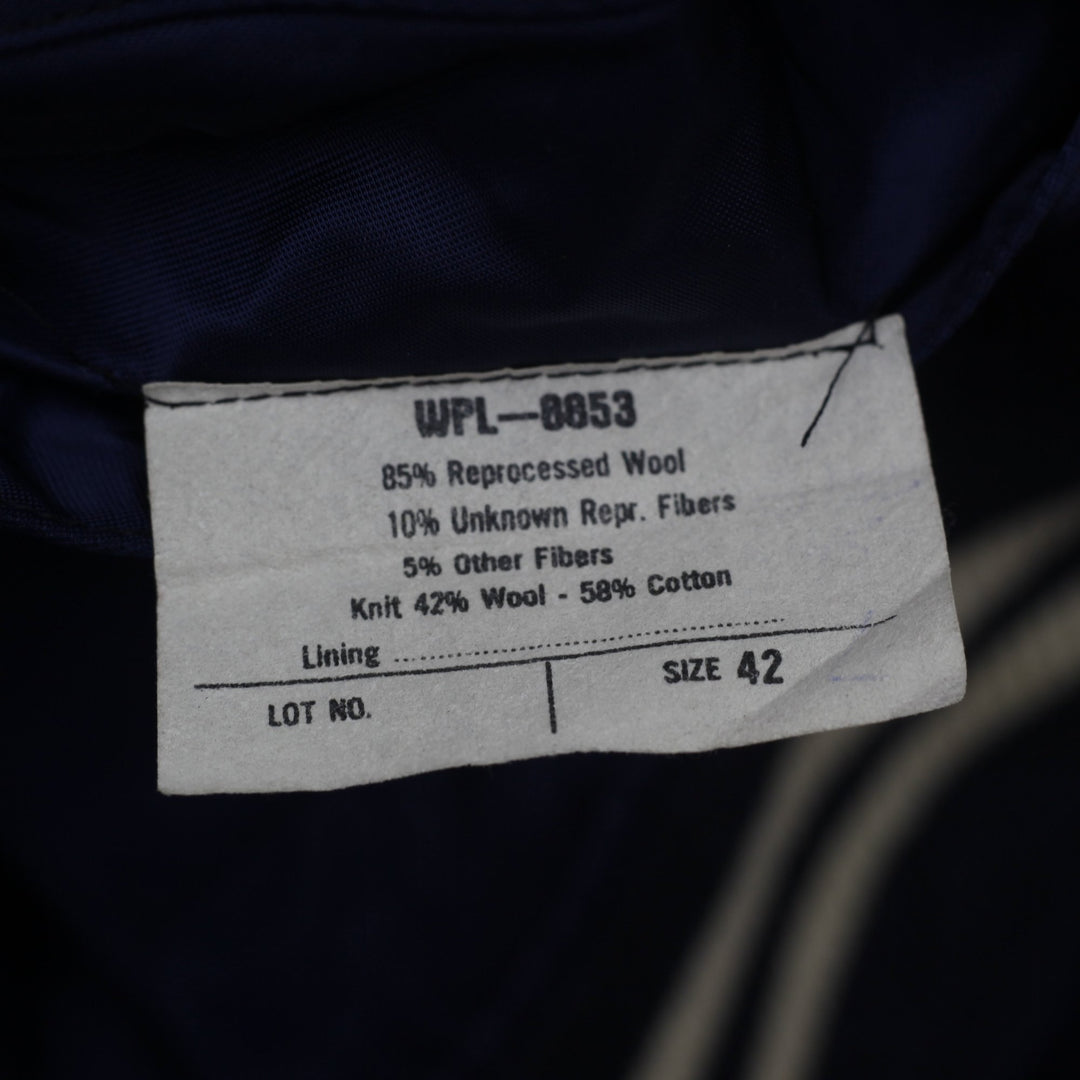 Vintage Medford High Mustangs Varsity Jacket Navy Embroidered Striped 1982-83 Size 42 | Migration_Jackets - A | Fashion Rerun