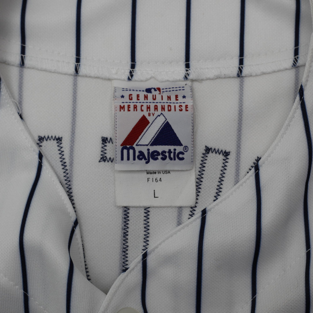 Vintage Majestic Twins Santana #57 Baseball Jersey White Pinstripe Made In USA L