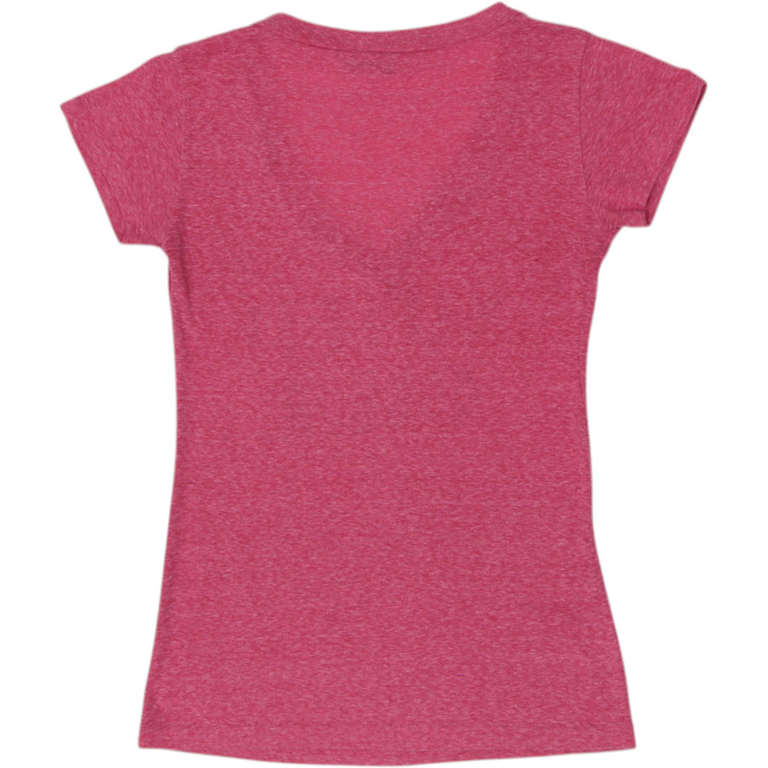 Y2K Ladies Wet Seal Rhinestone Graphic V-Neck Tee