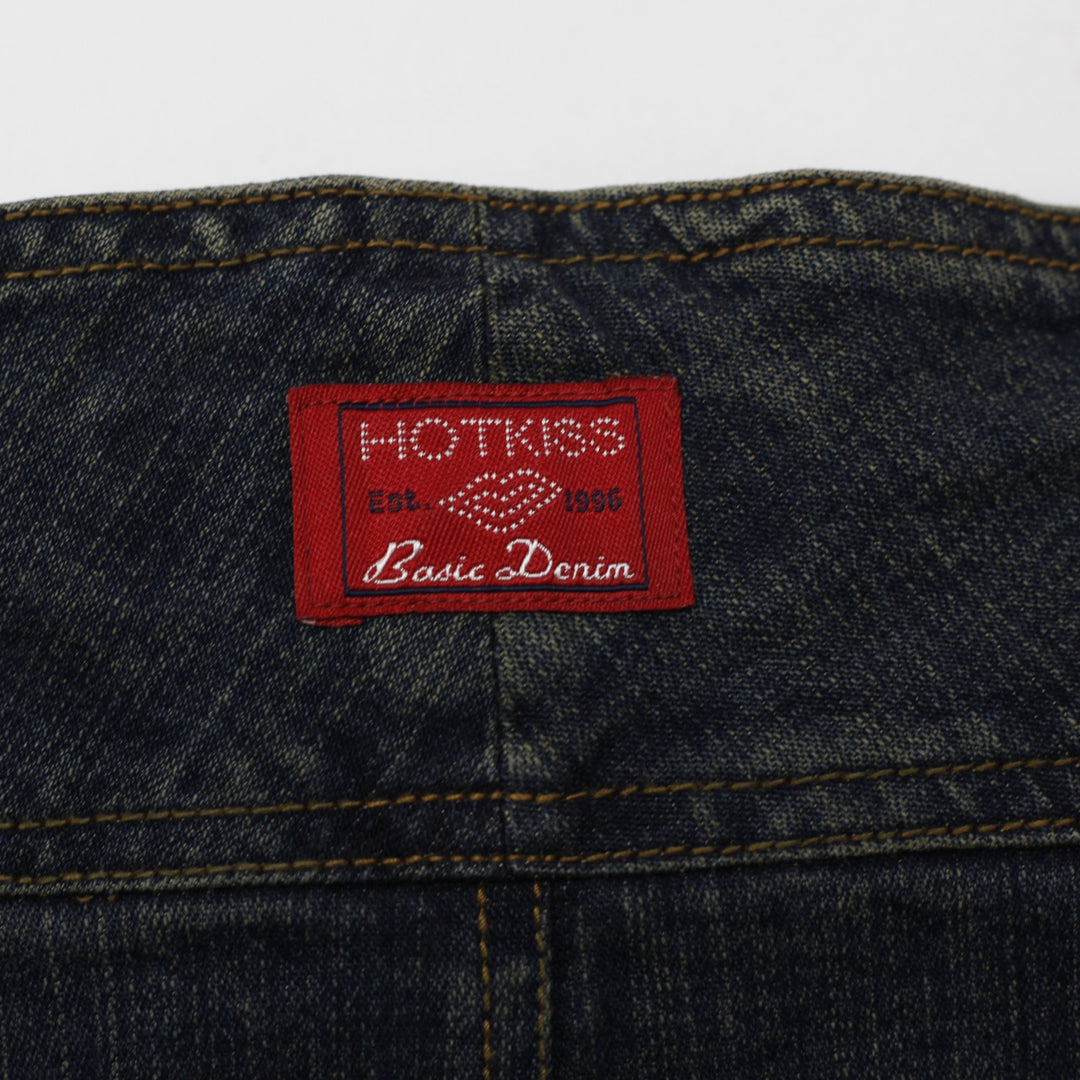 Y2K Ladies Hot Kiss Belted Denim Pencil Skirt with O-Ring