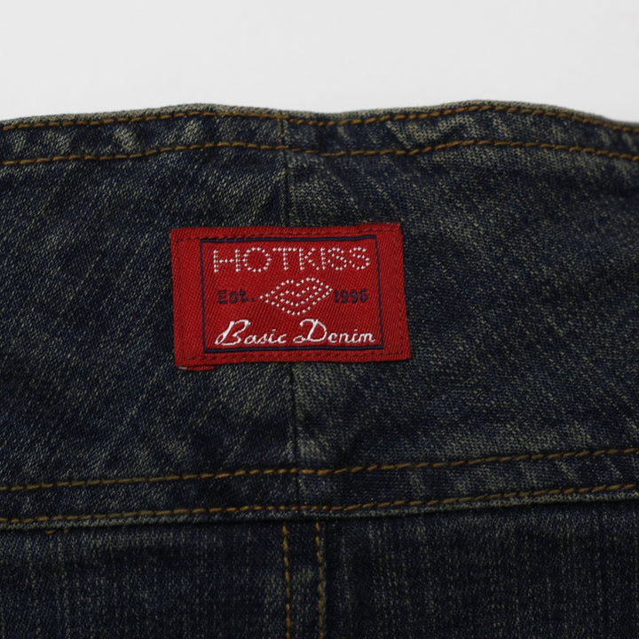 Y2K Ladies Hot Kiss Belted Denim Pencil Skirt with O-Ring